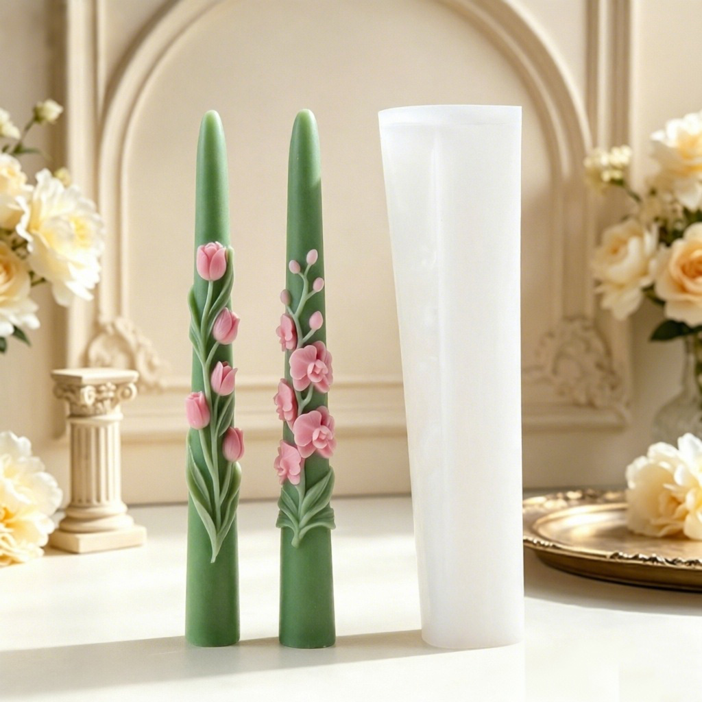 Soy Wax Pillar Blend - Силиконовая форма для длинных конических свечей