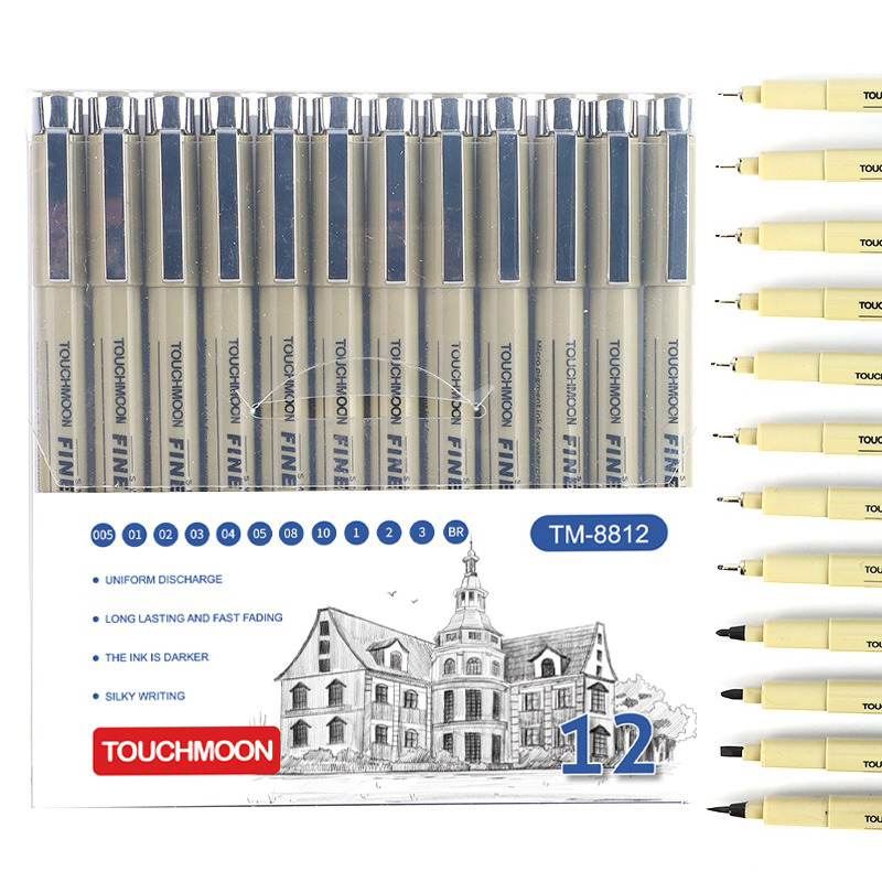 Copic Marker Sketch - 12-контактный пигментный лайнер, микронный чернильный маркер