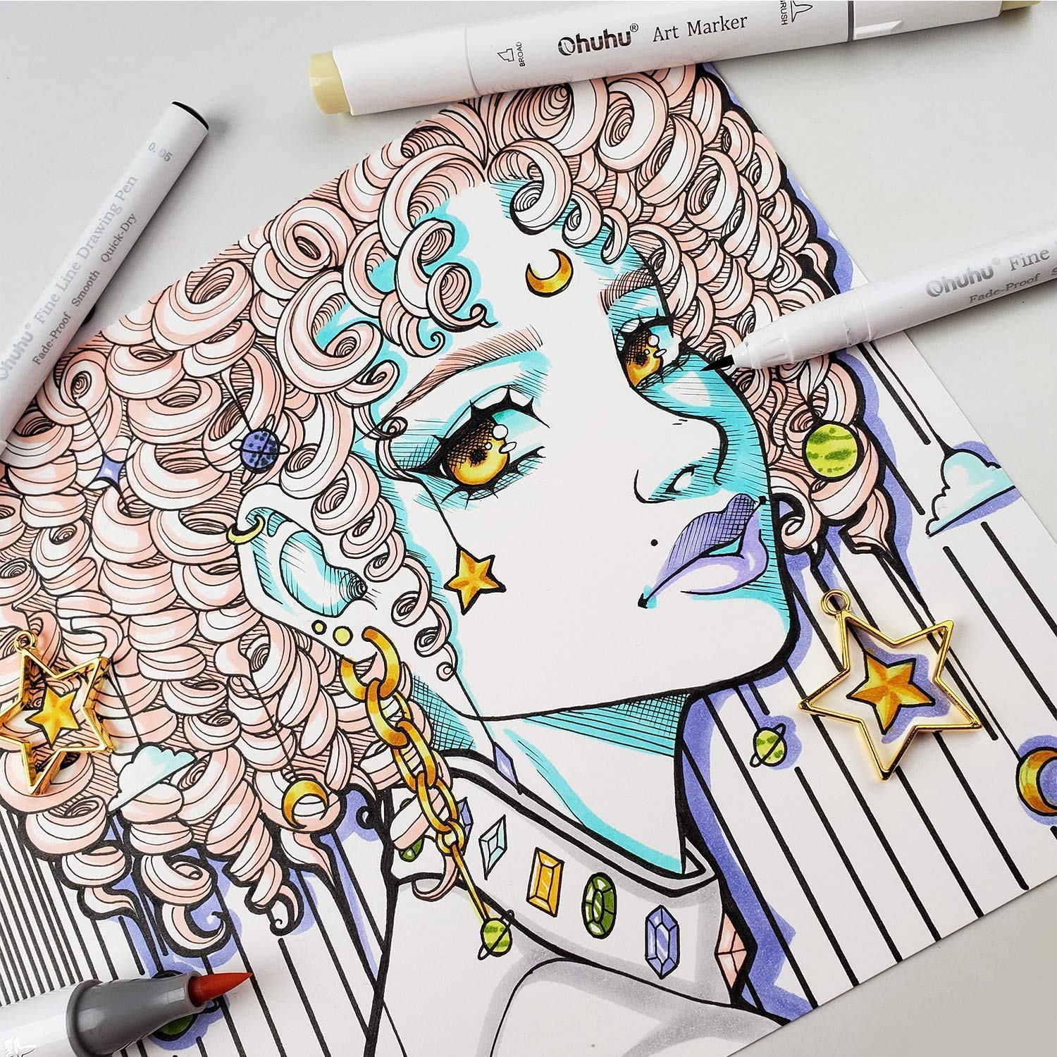 Ohuhu Micro Pen Fineliner Ручк – обзор и цена Copic Marker Sketch